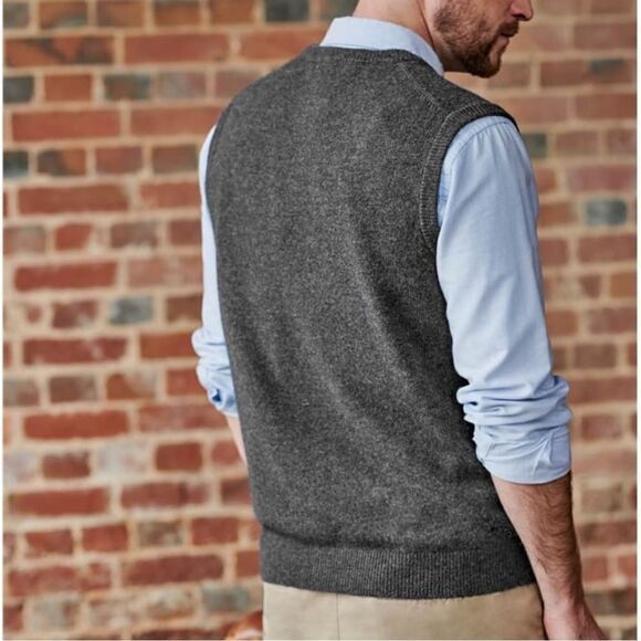 Peter Millar Gray Merino Wool Classic Pullover Sweater Vest Size XL - Picture 1 of 9